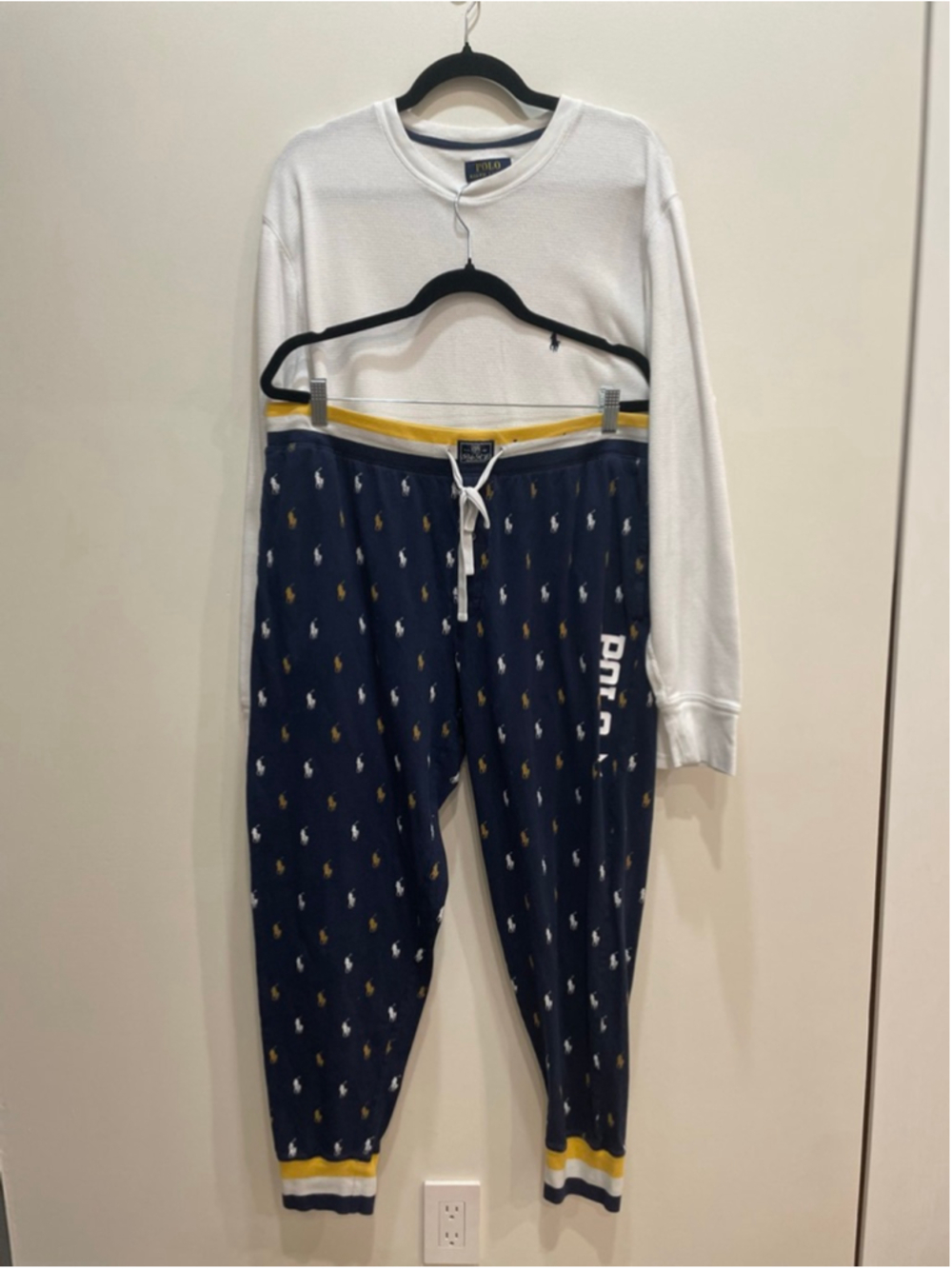 Polo Ralph Sleepwear Lounge Pyjama Set XL Thermal Top Pants